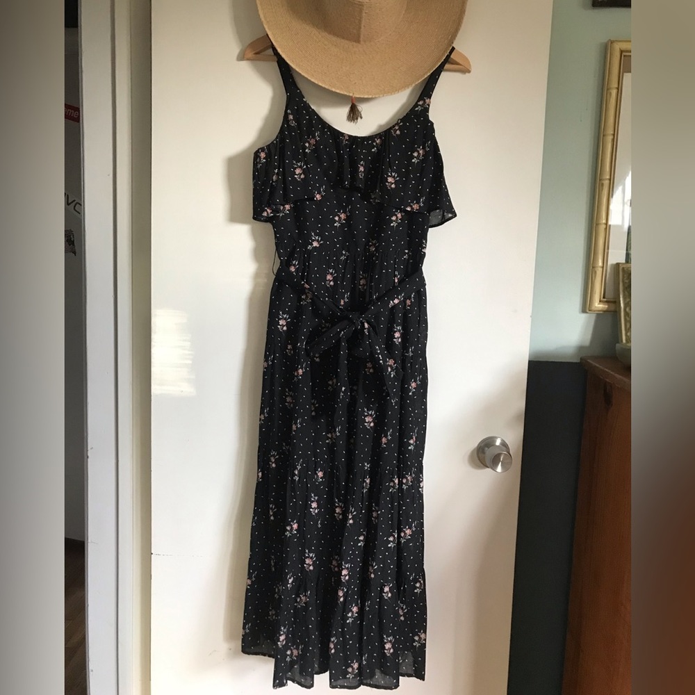 PAIGE floral cotton dress. Side zip. Never been worn.